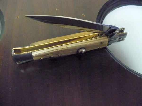 Italian stiletto - pugnale Frank Beltrame - 23 cm -corno di bufalo chiaro- lama dagger FB 23/48D - 1
