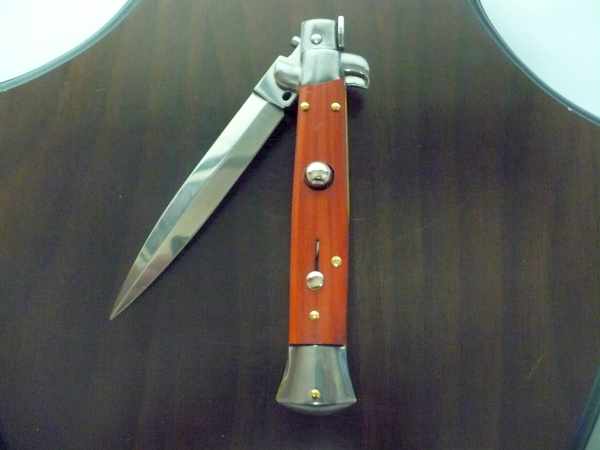 Frank Beltrame italian stiletto - 23 cm legno pregiato, cuore di legno rosso - lama dagger ,modello FB 23/83D- 5