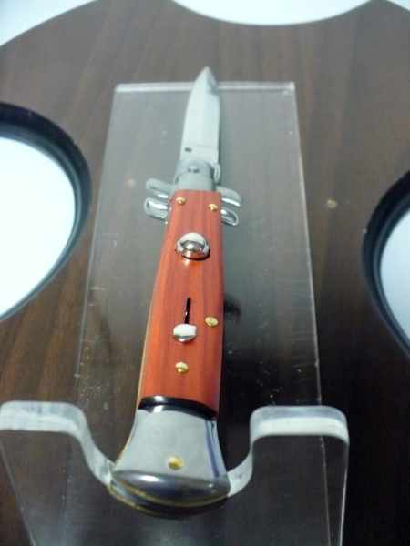 Frank Beltrame italian stiletto - 23 cm legno pregiato, cuore di legno rosso - lama dagger ,modello FB 23/83D- 5