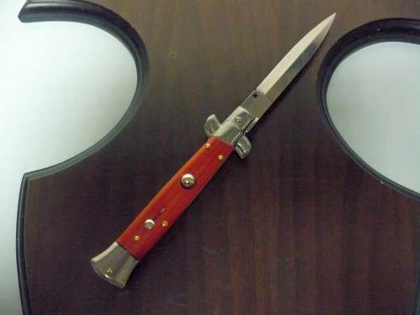 Frank Beltrame italian stiletto - 23 cm legno pregiato, cuore di legno rosso - lama dagger ,modello FB 23/83D- 5