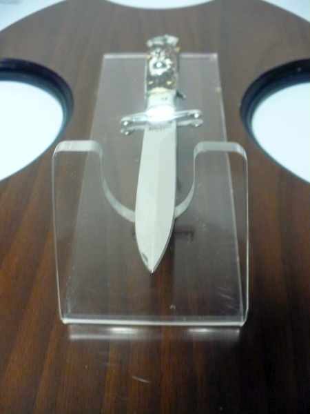Swinguard A.G.A. Campolin - italian stiletto 23 cm - corno di cervo / deer horn - lama baionetta -4