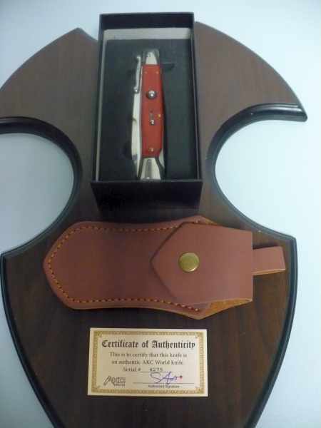 Swinguard Roma - italian stiletto, coltello a scatto, 25 cm -AKC World knife, lama baionetta / blade bayonet, legno di cocobolo / cocobolo wood