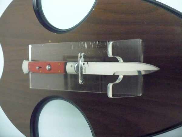 Swinguard Roma - italian stiletto, coltello a scatto, 25 cm -AKC World knife, lama baionetta / blade bayonet, legno di cocobolo / cocobolo wood