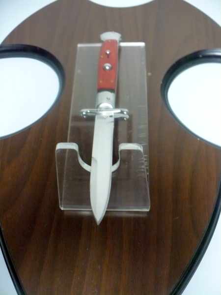 Swinguard Roma - italian stiletto, coltello a scatto, 25 cm -AKC World knife, lama baionetta / blade bayonet, legno di cocobolo / cocobolo wood