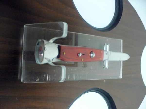 Swinguard Roma - italian stiletto, coltello a scatto, 25 cm -AKC World knife, lama baionetta / blade bayonet, legno di cocobolo / cocobolo wood