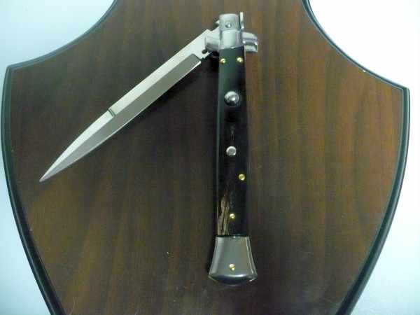 Frank Beltrame , italian stiletto , pugnale - 28 cm , corno di bufalo scuro,baionetta , modello FB 28/58B - 18