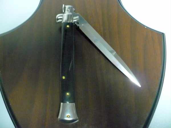 Frank Beltrame , italian stiletto , pugnale - 28 cm , corno di bufalo scuro,baionetta , modello FB 28/58B - 18