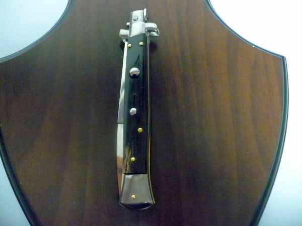 Frank Beltrame , italian stiletto , pugnale - 28 cm , corno di bufalo scuro,baionetta , modello FB 28/58B - 18