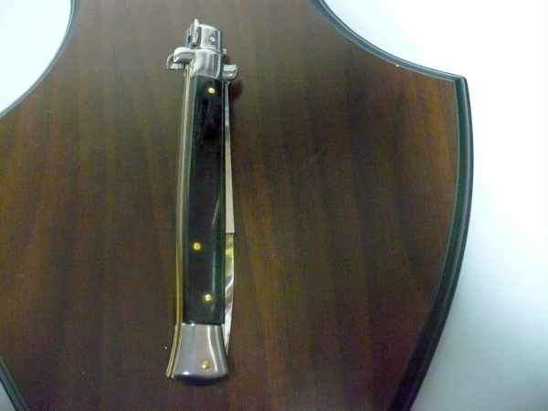 Frank Beltrame , italian stiletto , pugnale - 28 cm , corno di bufalo scuro,baionetta , modello FB 28/58B - 18