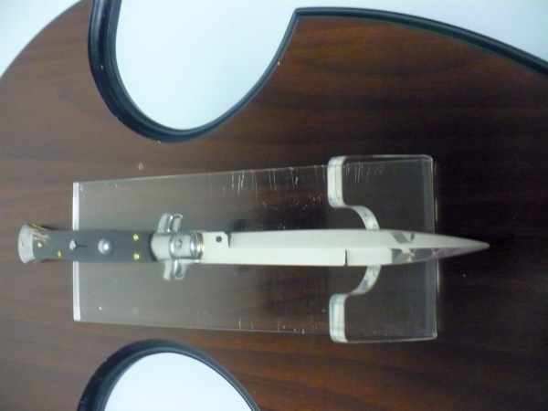 Frank Beltrame , italian stiletto , pugnale - 28 cm , corno di bufalo scuro,baionetta , modello FB 28/58B - 18