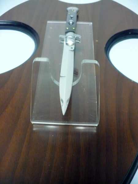 Frank Beltrame , italian stiletto , pugnale - 28 cm , corno di bufalo scuro,baionetta , modello FB 28/58B - 18