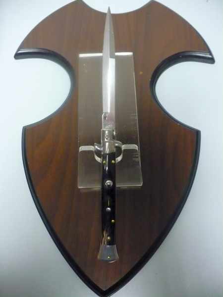 Frank Beltrame , italian stiletto , pugnale - 28 cm , corno di bufalo scuro,baionetta , modello FB 28/58B - 18