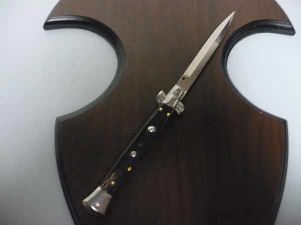 Frank Beltrame , italian stiletto , pugnale - 28 cm , corno di bufalo scuro,baionetta , modello FB 28/58B - 18