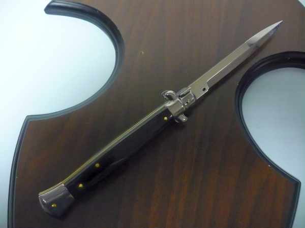 Frank Beltrame , italian stiletto , pugnale - 28 cm , corno di bufalo scuro,baionetta , modello FB 28/58B - 18