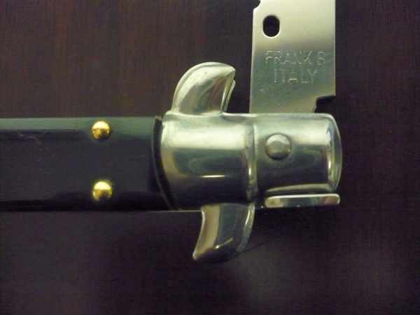Frank Beltrame , italian stiletto , pugnale - 28 cm , corno di bufalo scuro,baionetta , modello FB 28/58B - 18