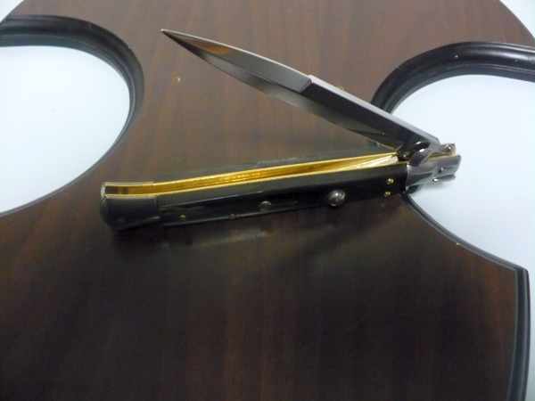 Frank Beltrame , italian stiletto , pugnale - 28 cm , corno di bufalo scuro,baionetta , modello FB 28/58B - 18