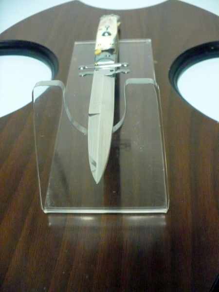 Swinguard Frank Beltrame - italian stiletto 28 cm - bufalo bicolore / two-tone buffalo horn - baionetta FB 550/48/58BB