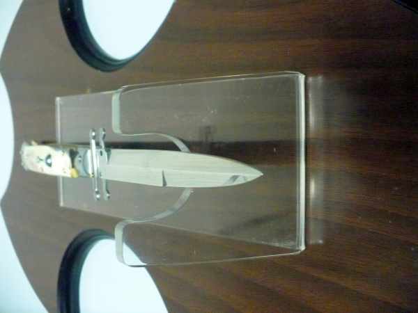Swinguard Frank Beltrame - italian stiletto 28 cm - bufalo bicolore / two-tone buffalo horn - baionetta FB 550/48/58BB
