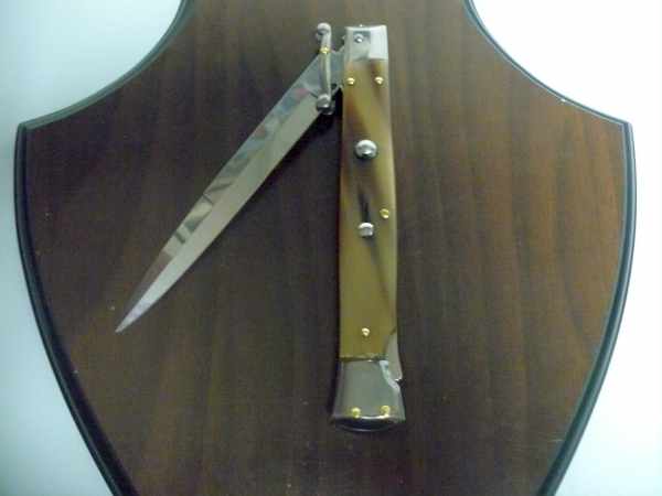 Swinguard Frank Beltrame - italian stiletto 28 cm -bufalo chiaro - lama baionetta FB 550/48B - 14