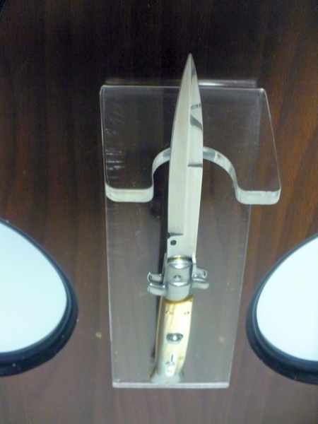 Frank Beltrame - italian stiletto , pugnale - 23 cm - corno di bufalo chiaro - lama baionetta - moddello FB 23/48B -8
