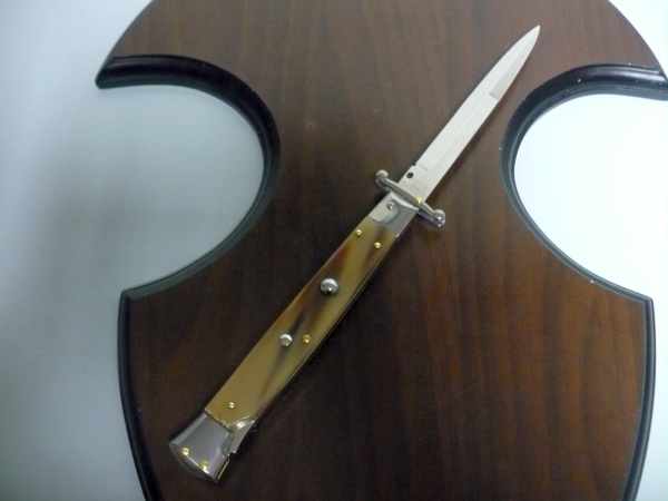 Swinguard Frank Beltrame - italian stiletto 28 cm -bufalo chiaro - lama baionetta FB 550/48B - 14