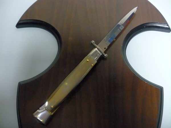 Swinguard Frank Beltrame - italian stiletto 28 cm -bufalo chiaro - lama baionetta FB 550/48B - 14