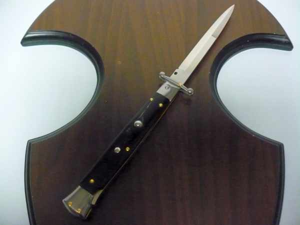 Swinguard Frank Beltrame - italian stiletto 28 cm -corno di bufalo / buffalo horn - baionetta FB 550/58B - 19