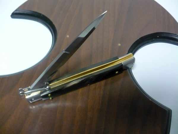 Swinguard Frank Beltrame - italian stiletto 28 cm -corno di bufalo / buffalo horn - baionetta FB 550/58B - 19