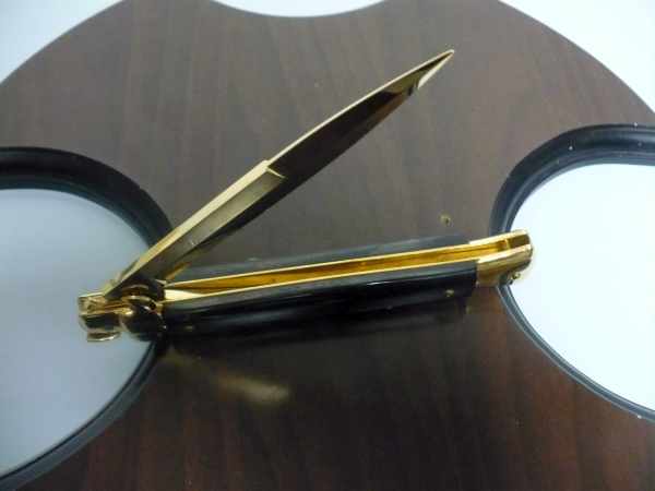 Frank Beltrame , italian stiletto placcato d'oro, pugnale - 28 cm , corno di bufalo, baionetta, modello FB 28/58B -1