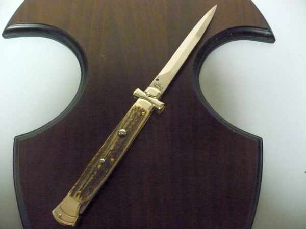 Italian stiletto - AGA Campolin - maltese / crociato - 28cm - corno di cervo / deer horn - 7