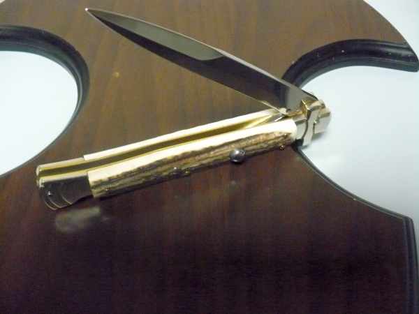 Italian stiletto - AGA Campolin - maltese / crociato - 28cm - corno di cervo / deer horn - 7