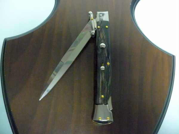 Swinguard Frank Beltrame - italian stiletto 28 cm -bufalo scuro , baionetta - FB 550/58B - 9