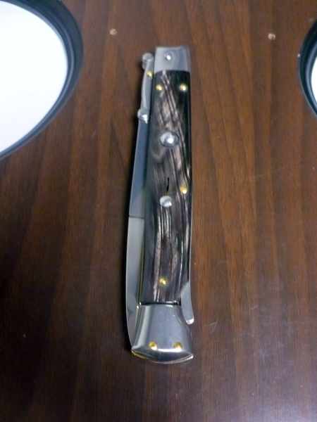 Swinguard Frank Beltrame - italian stiletto 28 cm -bufalo scuro , baionetta - FB 550/58B - 9