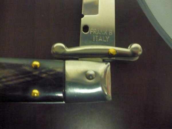 Swinguard Frank Beltrame - italian stiletto 28 cm -bufalo scuro , baionetta - FB 550/58B - 9