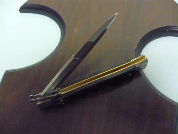 Swinguard Frank Beltrame - italian stiletto 28 cm - corno di bufalo scuro , baionetta -FB 28/58B - 7