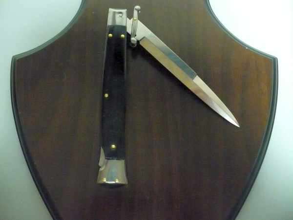 Swinguard Frank Beltrame - italian stiletto 28 cm - corno di bufalo scuro , baionetta -FB 28/58B - 7