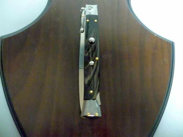Swinguard Frank Beltrame - italian stiletto 28 cm - corno di bufalo scuro , baionetta -FB 28/58B - 7