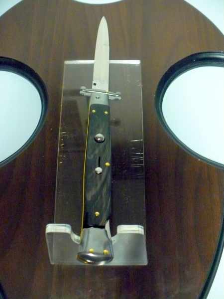 Swinguard Frank Beltrame - italian stiletto 28 cm - corno di bufalo scuro , baionetta -FB 28/58B - 7