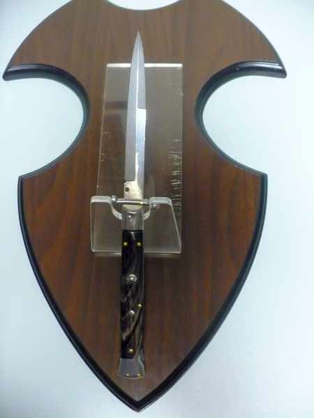 Swinguard Frank Beltrame - italian stiletto 28 cm - corno di bufalo scuro , baionetta -FB 28/58B - 7