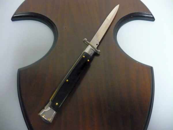 Swinguard Frank Beltrame - italian stiletto 28 cm - corno di bufalo scuro , baionetta -FB 28/58B - 7