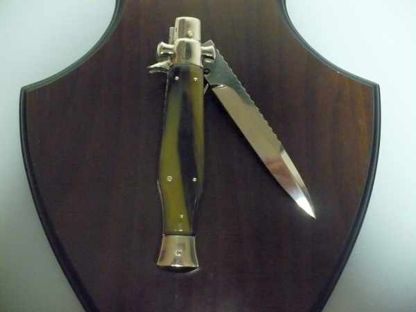 Black Widow A.G.A. Campolin - italian stiletto 28 cm con guardia a croce maltese -bufalo brasiliano