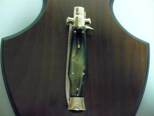 Black Widow A.G.A. Campolin - italian stiletto 28 cm con guardia a croce maltese -bufalo brasiliano