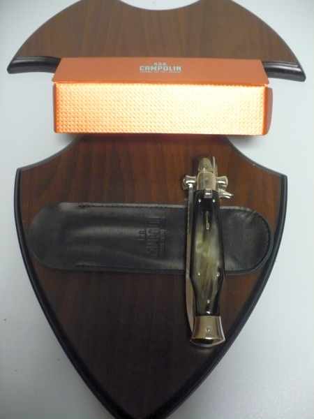 Black Widow A.G.A. Campolin - italian stiletto 28 cm con guardia a croce maltese -bufalo brasiliano