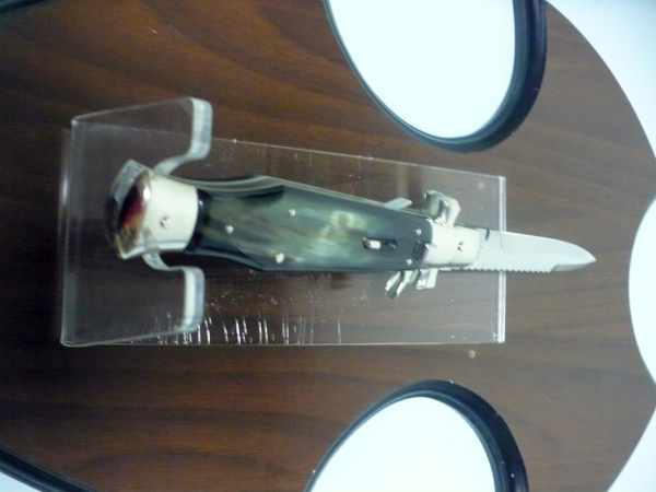 Black Widow A.G.A. Campolin - italian stiletto 28 cm con guardia a croce maltese -bufalo brasiliano