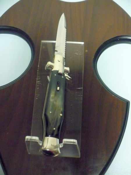 Black Widow A.G.A. Campolin - italian stiletto 28 cm con guardia a croce maltese -bufalo brasiliano