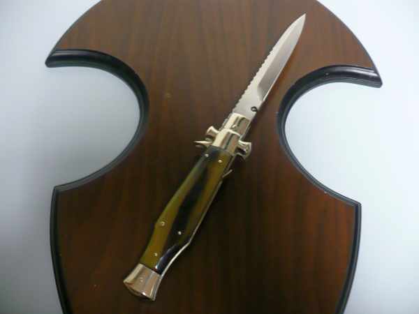 Black Widow A.G.A. Campolin - italian stiletto 28 cm con guardia a croce maltese -bufalo brasiliano