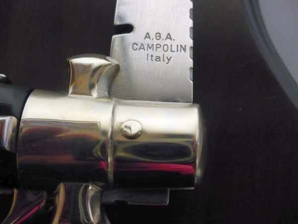 Black Widow A.G.A. Campolin - italian stiletto 28 cm con guardia a croce maltese -bufalo brasiliano
