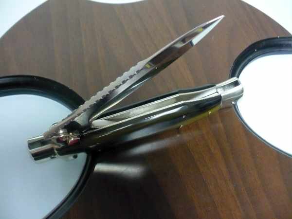 Black Widow A.G.A. Campolin - italian stiletto 28 cm con guardia a croce maltese -bufalo brasiliano