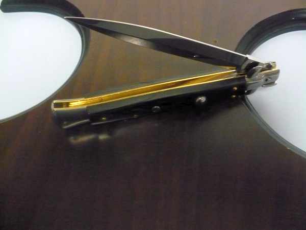 Frank Beltrame , italian stiletto , pugnale - 28 cm , corno di bufalo scuro, dagger , modello FB 28/58D - 20