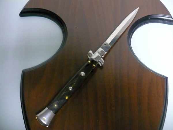 Frank Beltrame , italian stiletto , pugnale - 28 cm , corno di bufalo scuro, dagger , modello FB 28/58D - 20
